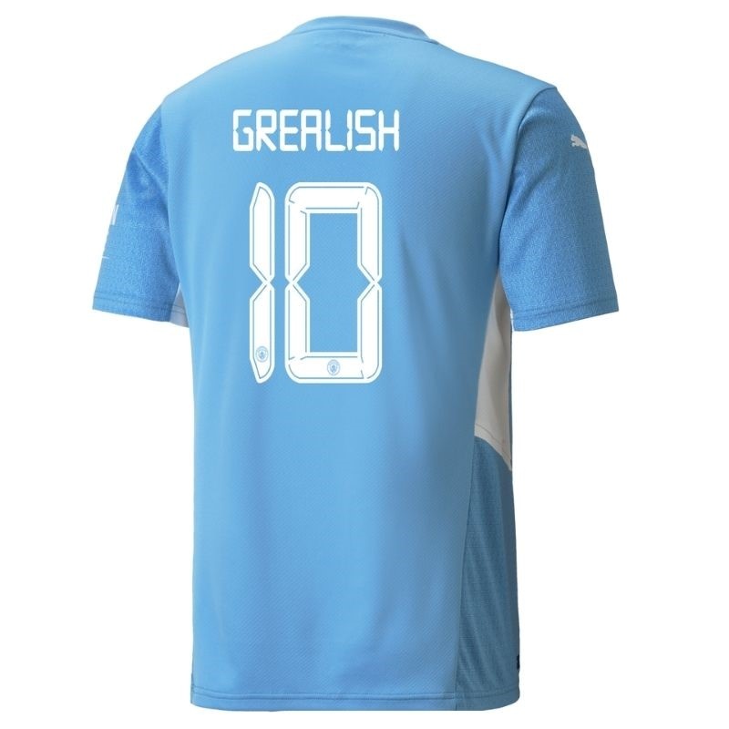 Manchester City Home Shirt De Grealish 10 printed (2) Manchester City Home Grealish