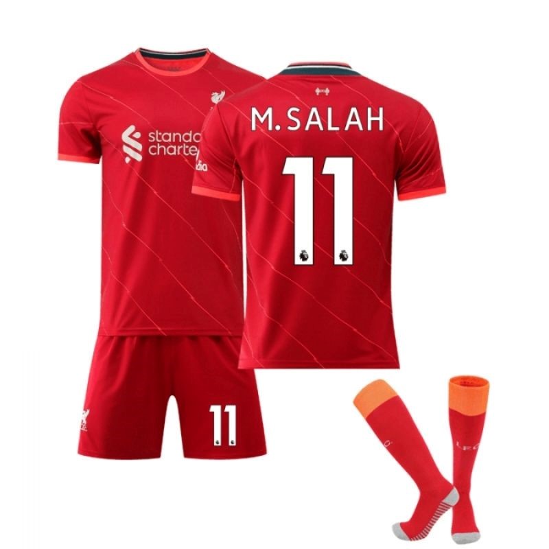 Liverpool Home Shirt Salah 11 printed (3) Liverpool Home Kids Salah 11
