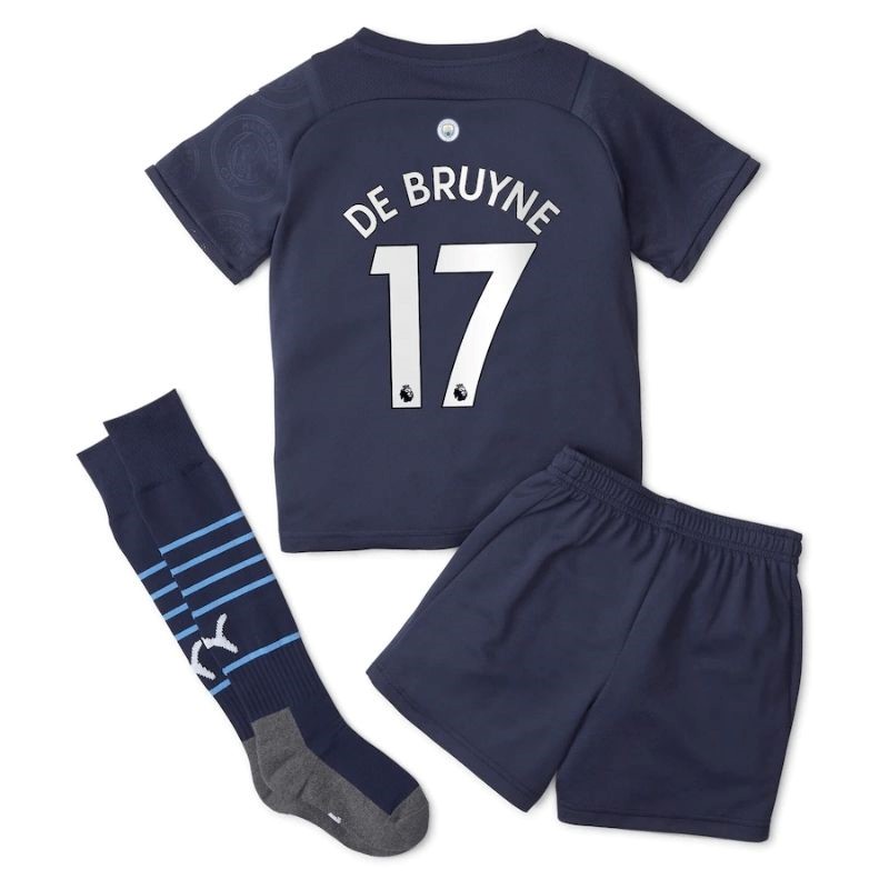 Manchester City Third Shirt De Bruyne 17 printed (4) Manchester City Third Kids Bruyne